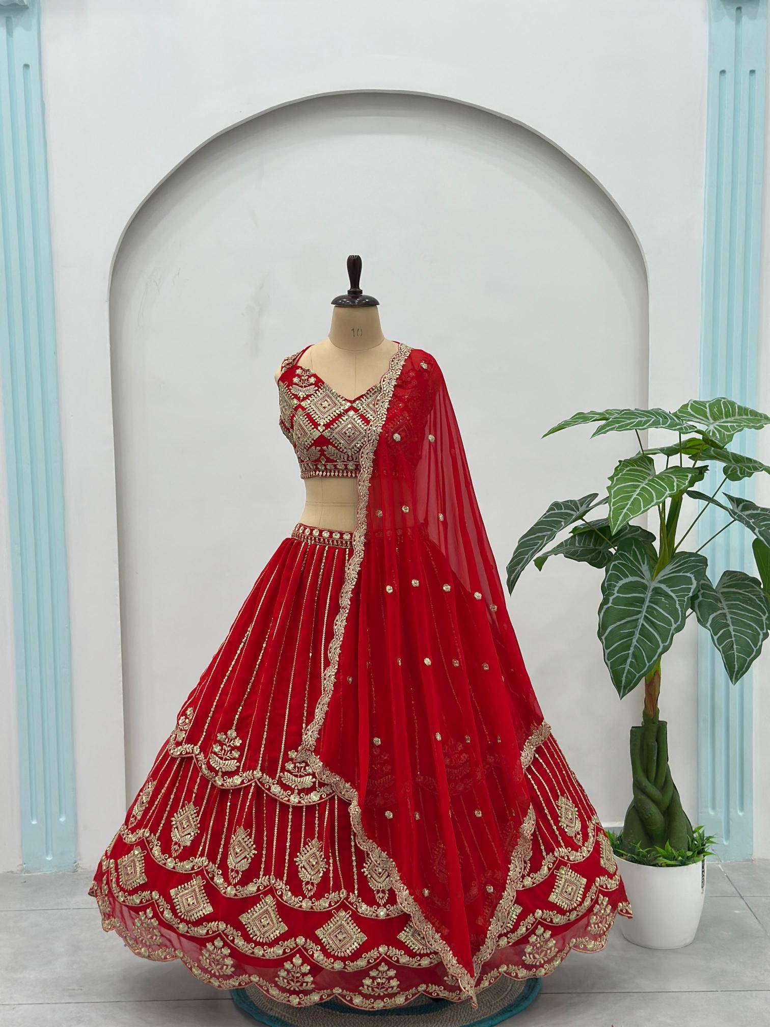 DVD ON 5157 Georgeet Lehenga choli manufacturers in Kolkata